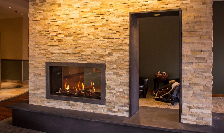 Simple Direct Vent Gas Fireplace Exterior 
