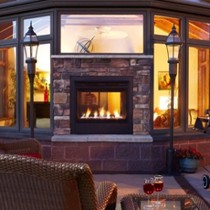 Heatilator Twilight Modern Indoor-Outdoor Gas Fireplace